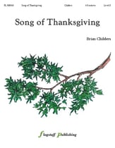 Song of Thanksgiving Handbell sheet music cover